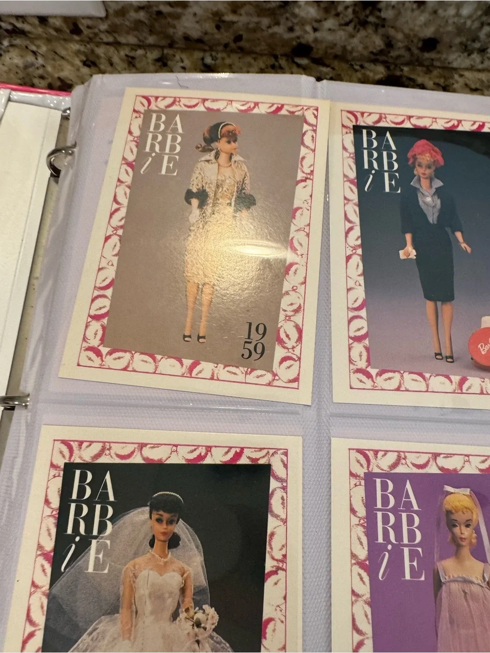 Barbie trading card lot with album